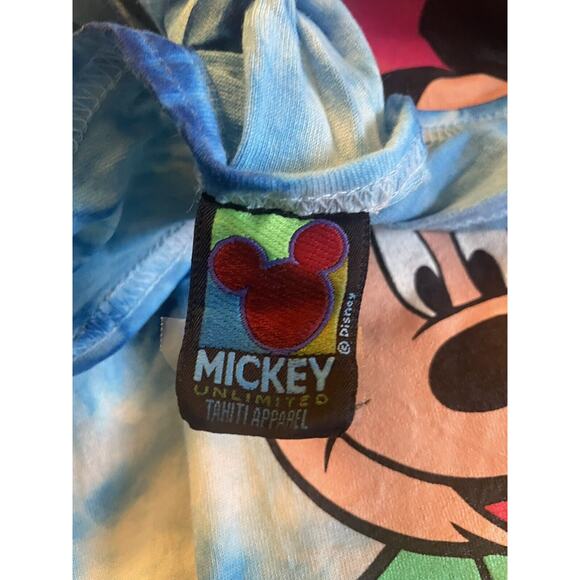 Mickey Mouse Women's Tank Top ONE SIZE Tie Dye Swim Muscle Shirt Blue - Picture 5 of 6